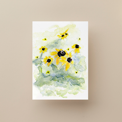 Black Eyed Susan Watercolor Card
