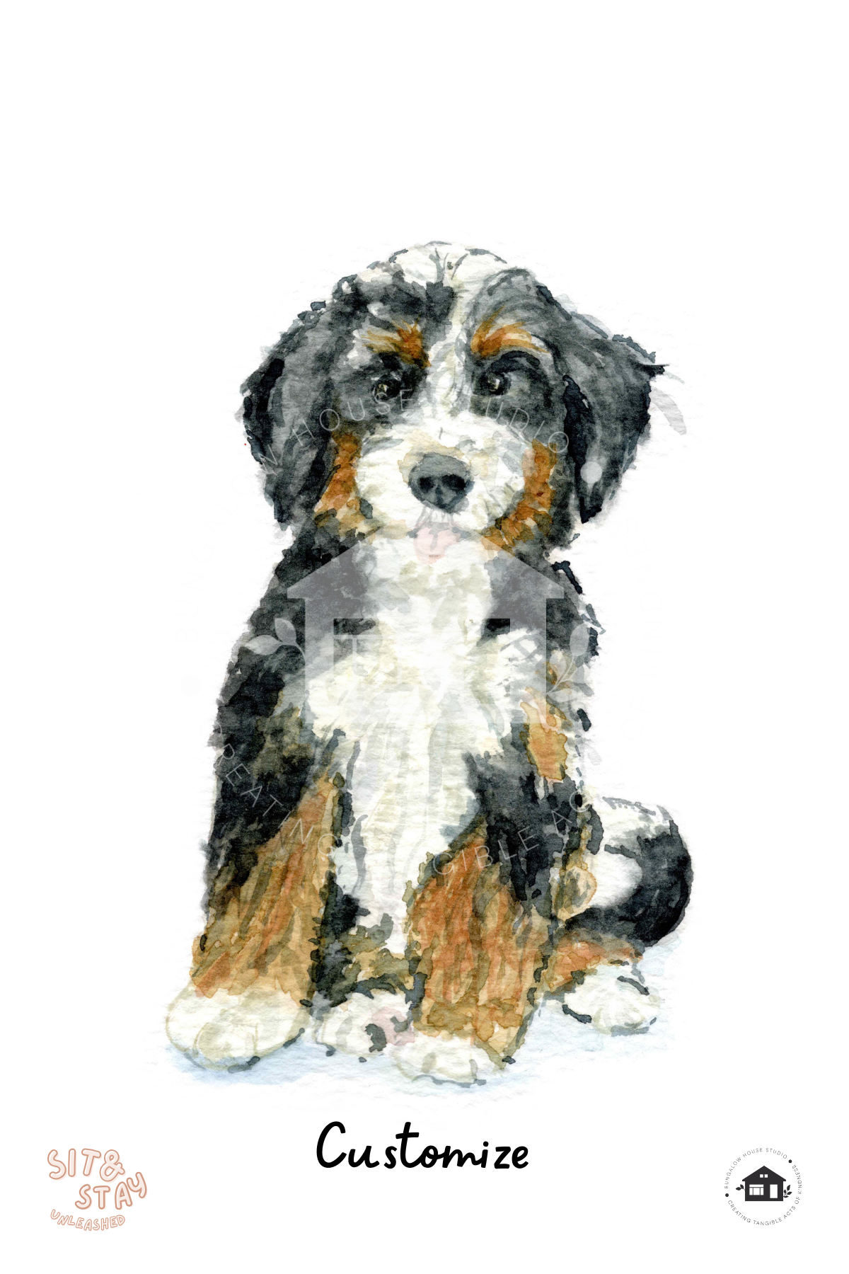 Bernedoodle Art Prints