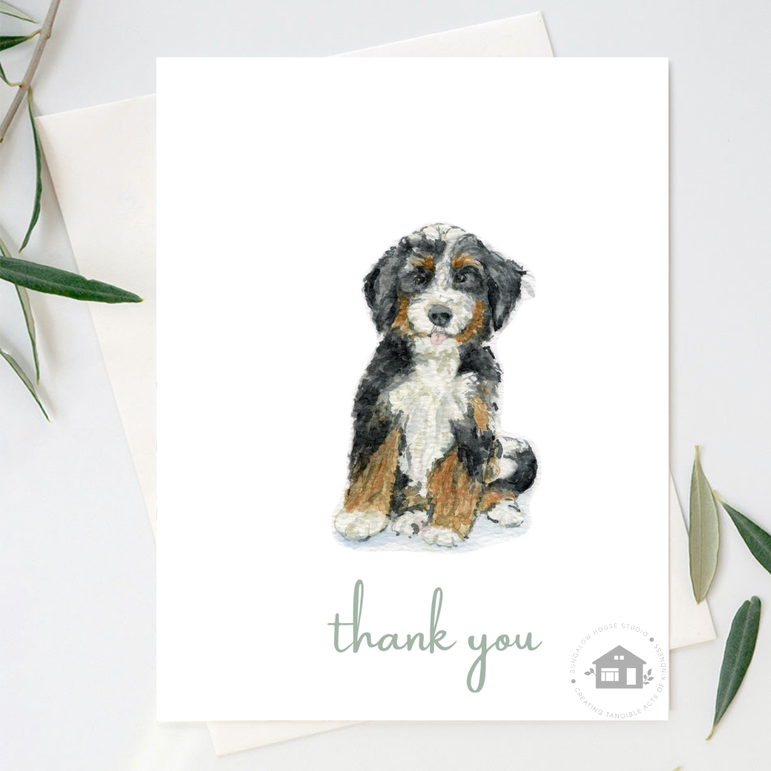 Bernedoodle Greeting Cards