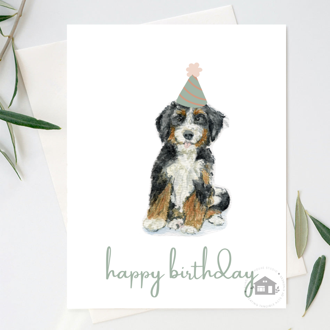 Bernedoodle Greeting Cards