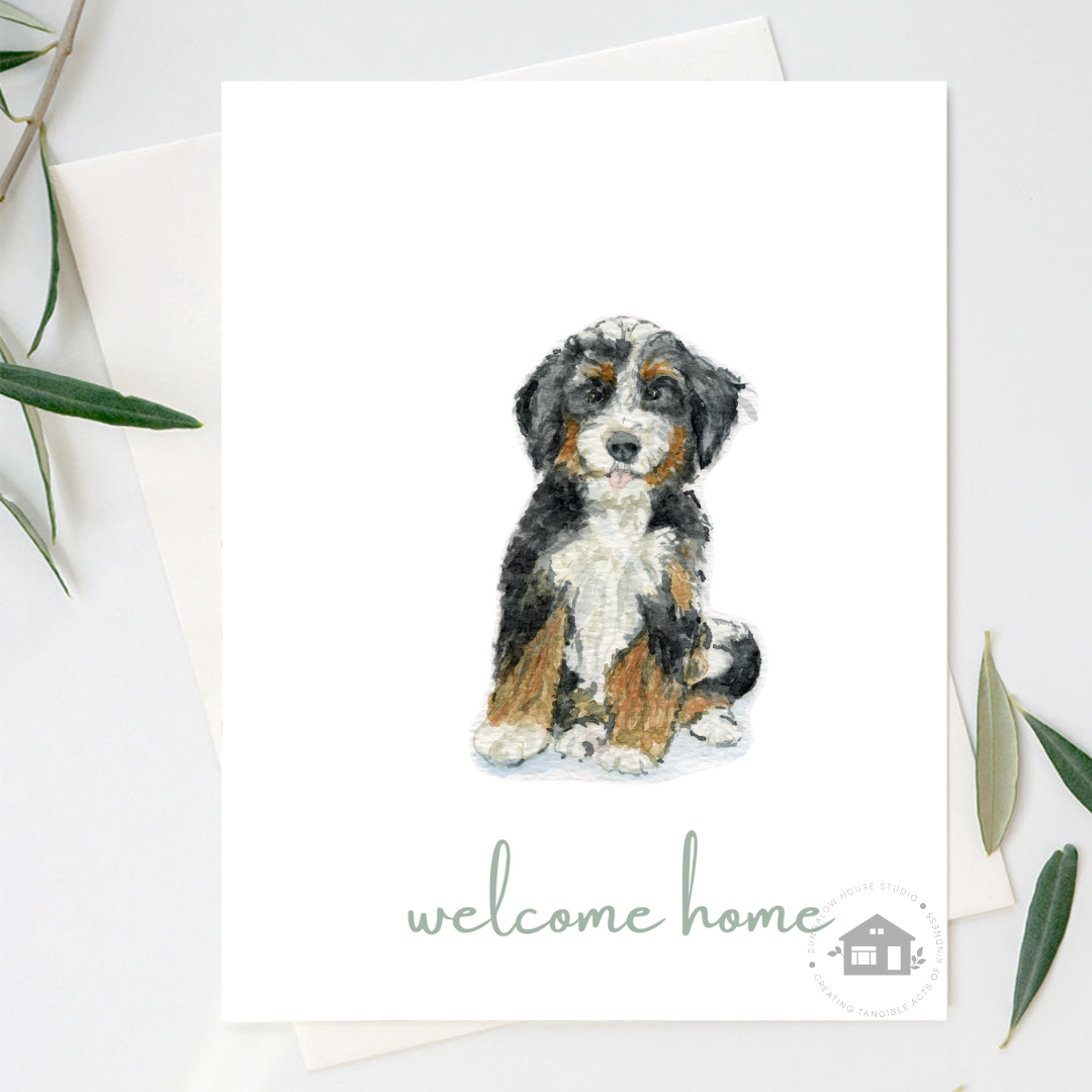 Bernedoodle Greeting Cards