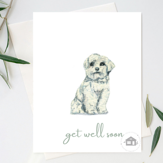 Maltese Greeting Cards (Get Well Soon)