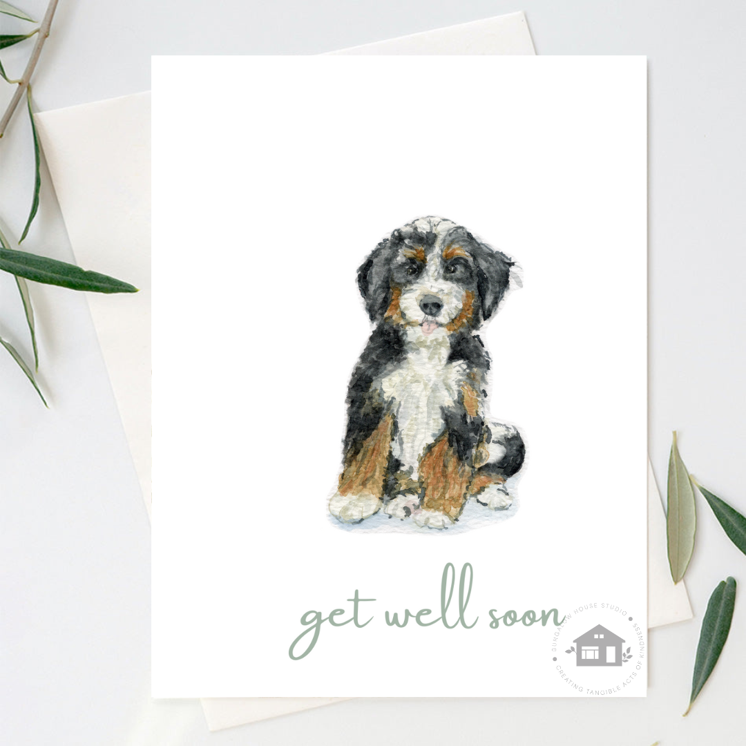 Bernedoodle Greeting Cards