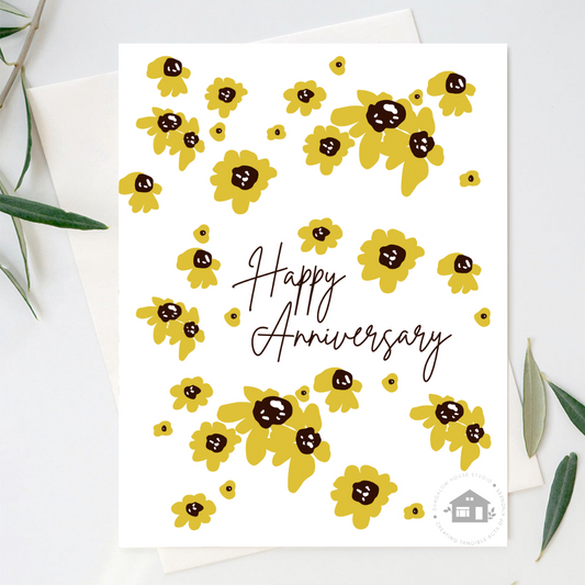 Black-Eyed Susan Greeting Cards (Happy Anniversary)