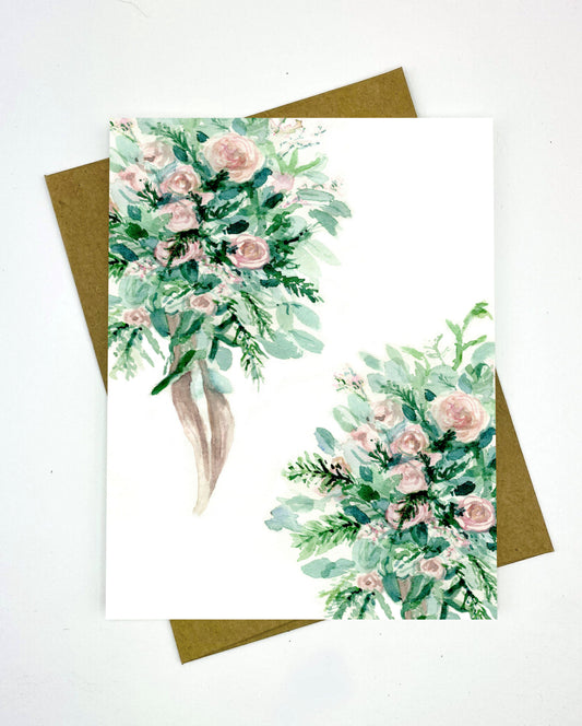 Joy Floral Greeting Card – Bridal Bouquet Art to Frame