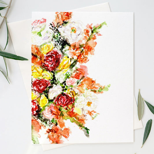 Vibrant floral card for expressing pride and positivity