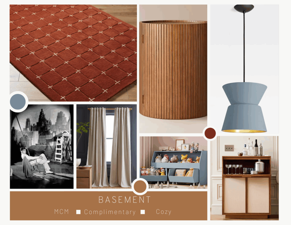 Mood Board Options for the basement space